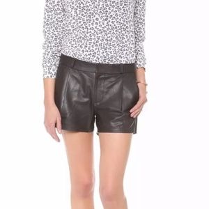 Joe's Jeans Tulip pleated leather shorts